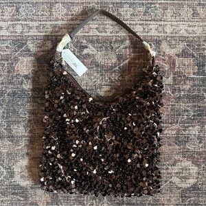 NWT Tianni Brown Sequin Purse